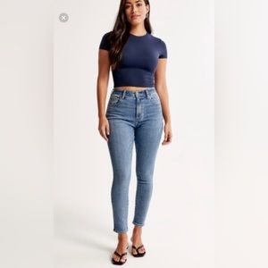 Women’s Abercrombie super skinny ankle high rise curve love jeans